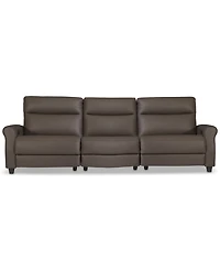 Thandler 3-Pc. Leather Sofa with 2 Power Recliners and 1 Drop Down Table, Exclusively at Macy's