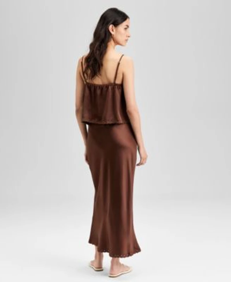 Now This Womens Satin Scalloped Edge Tank Satin Scalloped Edge Slip Skirt Exclusively At Macys