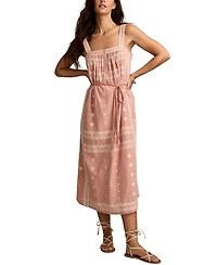 Lucky Brand Women's Printed Cotton Sleeveless Midi Dress