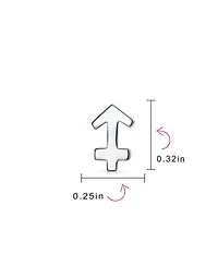 Bling Jewelry Tiny Simple Sagittarius Astrology Horoscope Zodiac Stud Earrings .925 Sterling Silver