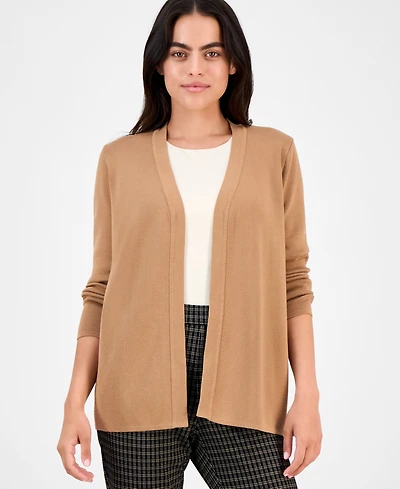 Ak Anne Klein Petite Newport Open-Front Cardigan