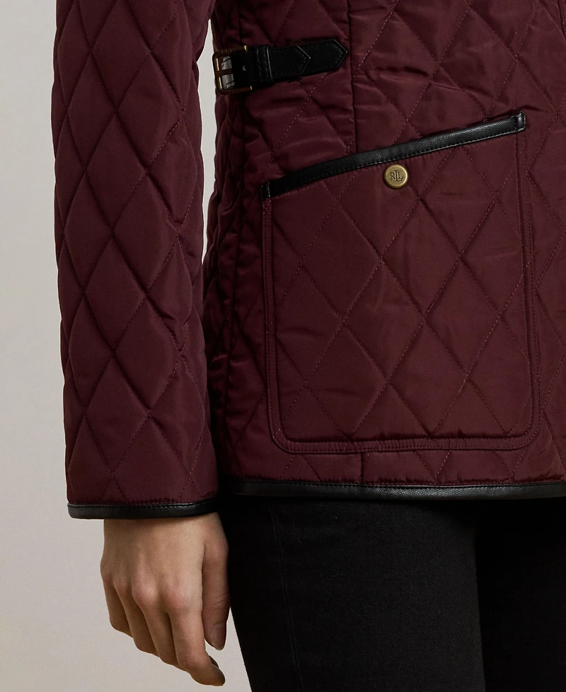 Lauren Ralph Women's Quilted Velboa-Lined Coat