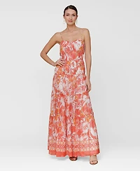 Avec Les Filles Women's Sleeveless Sweetheart Maxi Dress