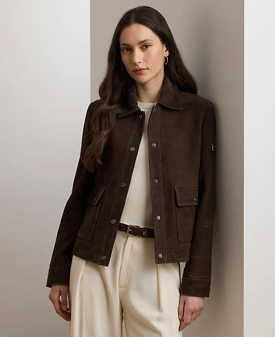 Lauren Ralph Lauren Women's Buttoned Suede Jacket