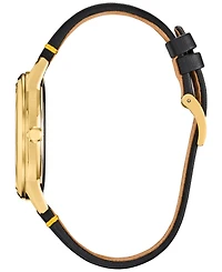 Citizen Eco-Drive Men's Disney Donald Duck Seeing Stars Black Leather Strap Watch 40mm