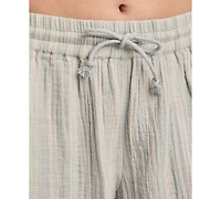 Lucky Brand Women's Striped Cotton Gauze Drawstring Pants