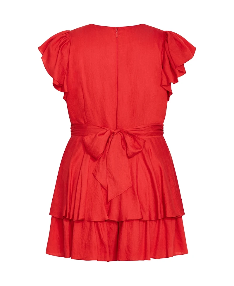 City Chic Plus Sunny Playsuit