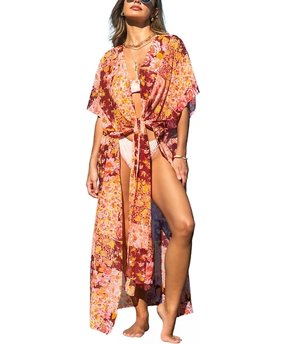 Cupshe Women's Festival Bound Floral Cover-Up Kimono