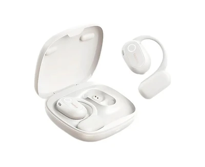 Baseus Open Earbuds True Wireless Earbuds Bluetooth 5.4 Open Ear Headphones Sport Earphones,IPX4 Sweatproof,60H Battery Life,Hi-Res Ldac Audio MF1 Whi