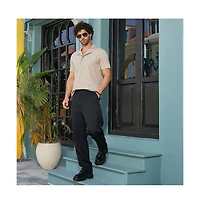 Campus Sutra Men's Saltbox Beige Wicker-Tactile Polo T-Shirt