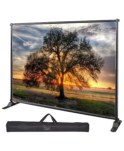 Yescom 10' Telescopic Adjustable Backdrop Stand Trade Show Photo Display Wall Exhibitor
