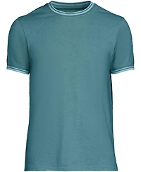 Lands' End Men's Short Sleeve Soft Pique Crew Tee
