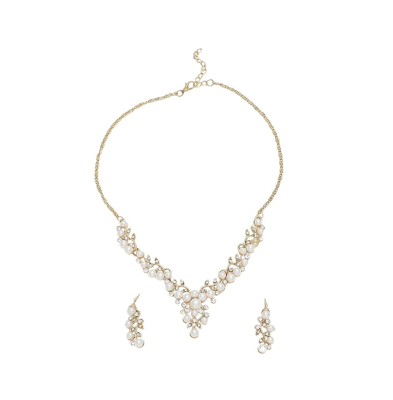 Sohi Gold-Plated Pearl Jewellery Set