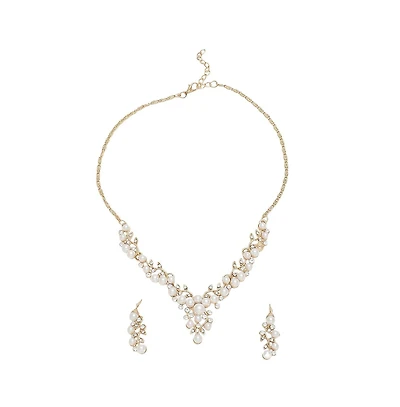 Sohi Gold-Plated Pearl Jewellery Set