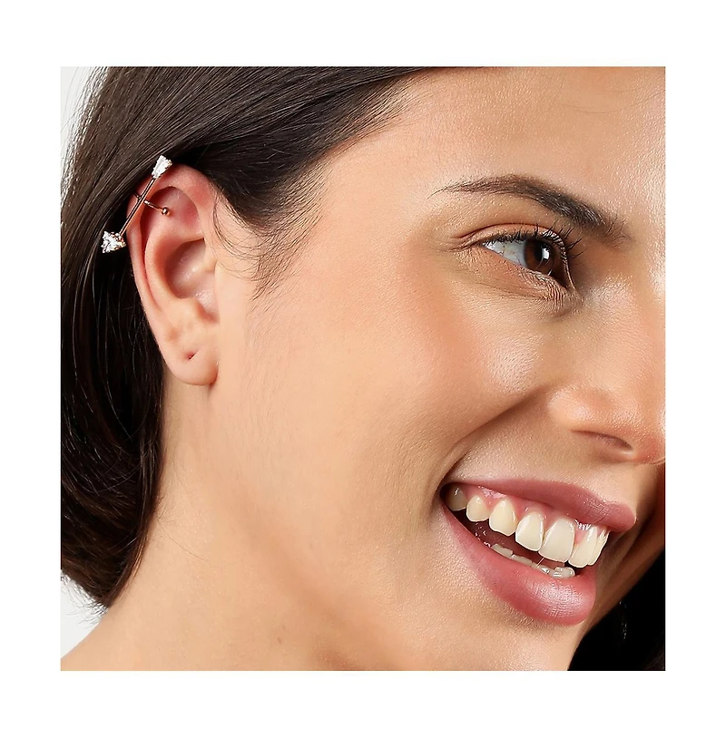Sohi Gold-Plated Stones Cuff Earrings