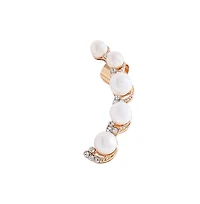 Sohi Gold-Plated Pearl Cuff Earrings