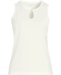 Lands' End Women's Petite Supima Keyhole Tank