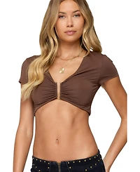Edikted Women's Jazzi U Ring Crop Top