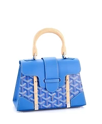 Pre-Owned Goyard Mini Structured Saigon Top Handle Bag Coated Canvas with Leather