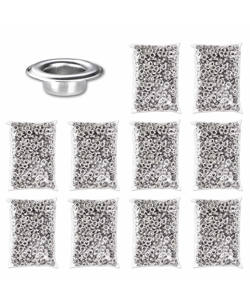 Yescom 10000 pcs Grommet Kit 3/8 inch Size #2 Nickel Grommets for Fabric Leather Tarp Auto-feeding Eyelet Machine
