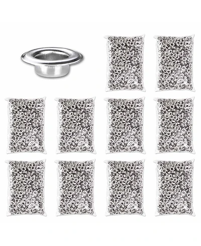 Yescom 10000 pcs Grommet Kit 3/8 inch Size #2 Nickel Grommets for Fabric Leather Tarp Auto-feeding Eyelet Machine
