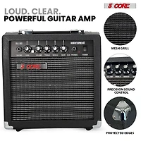 5 Core Guitar Amp 20W Electric Portable Mini Amplifier w Built in 6.5" Speaker Aux Headphone Jack
