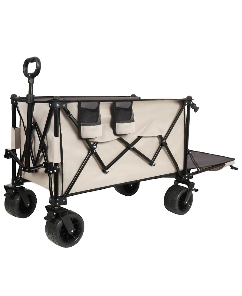 Heavy Duty Foldable Wagon with Extended Tailgate