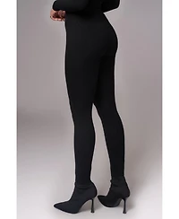 Jluxlabel Women's Grey Naaya Ribbed Leggings