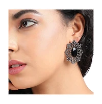 Sohi Crystal Snowflake Stud Earrings