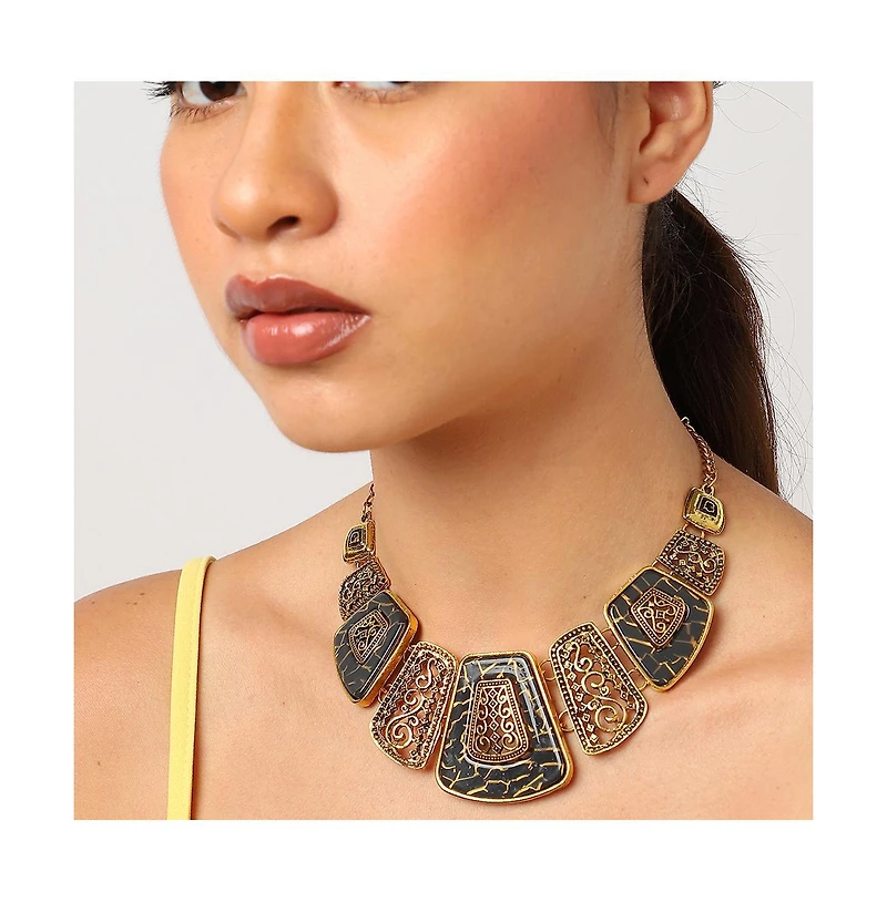 Sohi Gold-Plated Stone Necklace