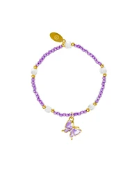 Zomi Gems Girls Butterfly Bead Dainty Bracelet Set