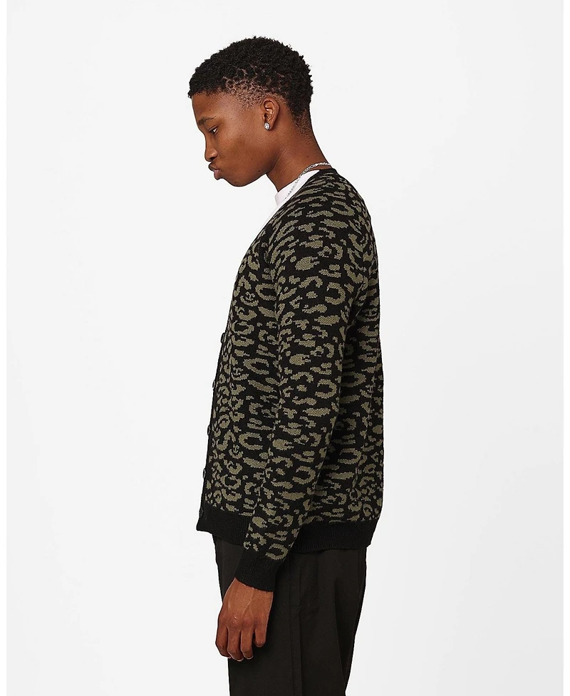 Xxiii Men's Thiago Leopard Cardigan