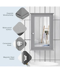 Bathroom Wall Cabinet with Single Mirror Door