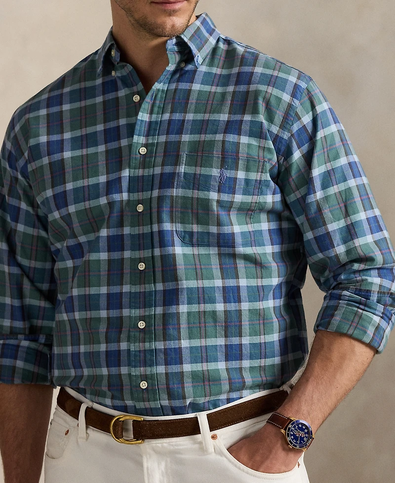 Polo Ralph Lauren Men's Big & Tall Plaid Oxford Shirt
