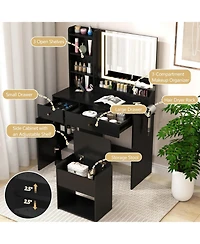 Vanity Dressing Table and Chair Set with Mirror and Lights