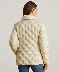 Lauren Ralph Women's Embroidered Puffer Coat