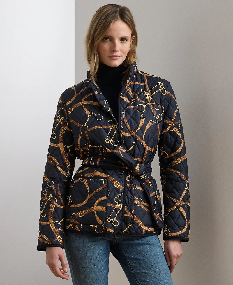 Lauren Ralph Women's Belted Quilted Jacket