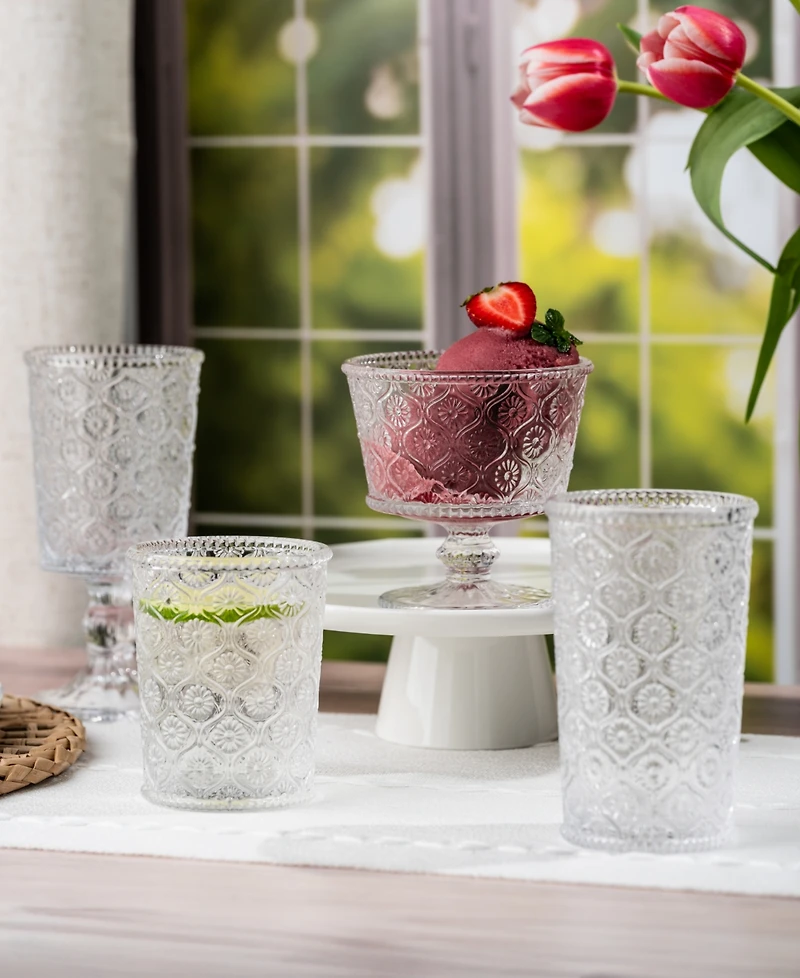 Qualia Glass Cameo Double Old-Fashioned Glasses, Set of 4