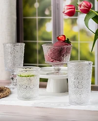 Qualia Glass Cameo Double Old-Fashioned Glasses, Set of 4