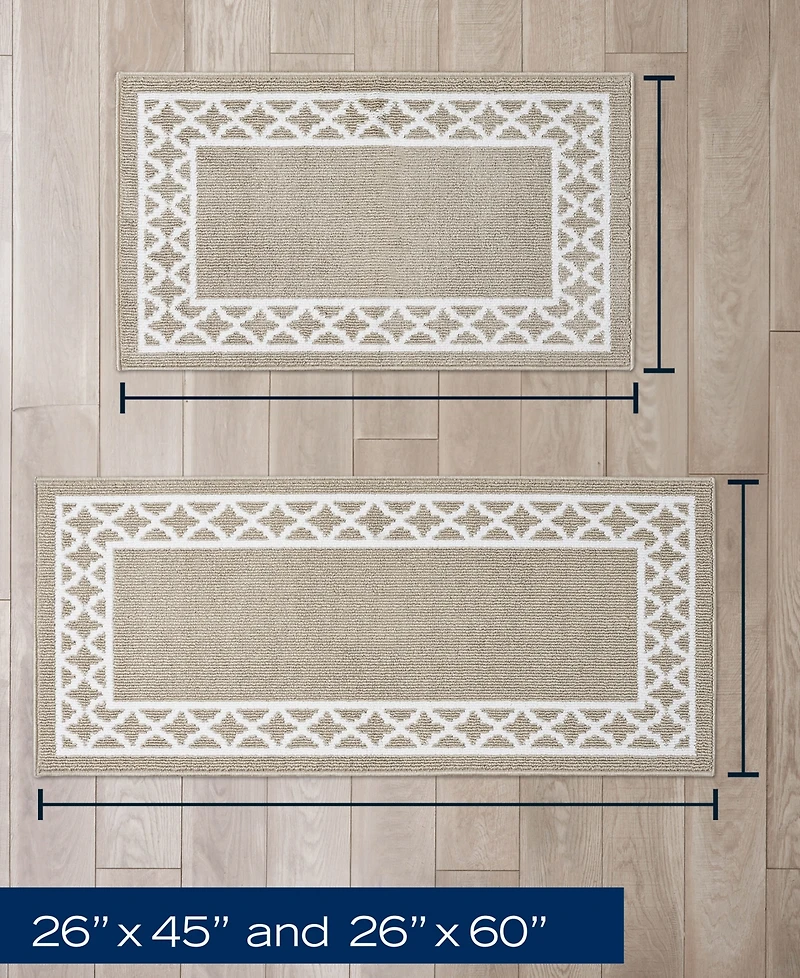 Nautica Collin Trellis Border Tufted 2-Pc. Runner Rug Set