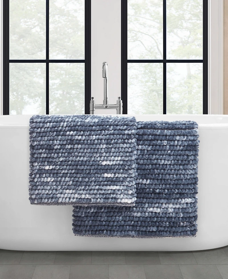 French Connection Space Dye Chunky Chenille 2-Pc. Bath Rug Set