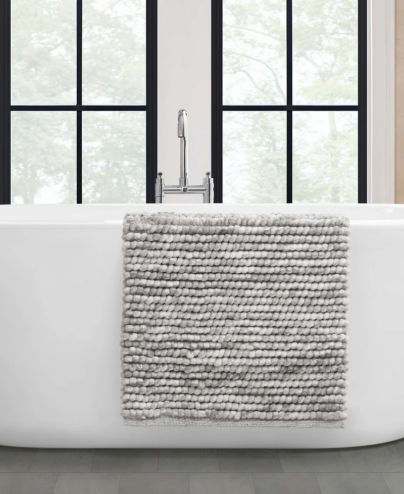 French Connection Space Dye Chunky Chenille Bath Rug, 17" x 24"