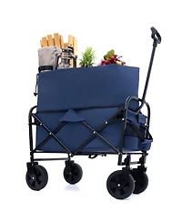 Collapsible Utility Wagon Cart - 225lb Capacity - Dark Blue