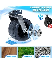 Collapsible Folding Wagon - 400LBS, All-Terrain Wheels