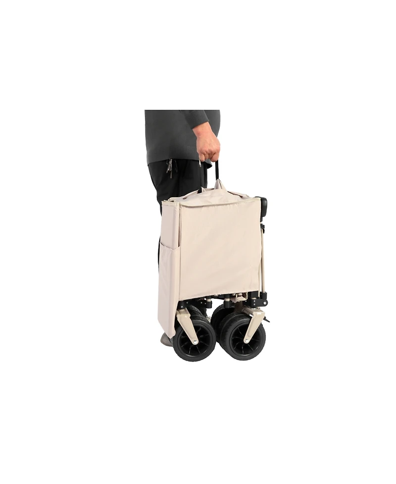 Heavy Duty Foldable Wagon Cart - 220lb Capacity