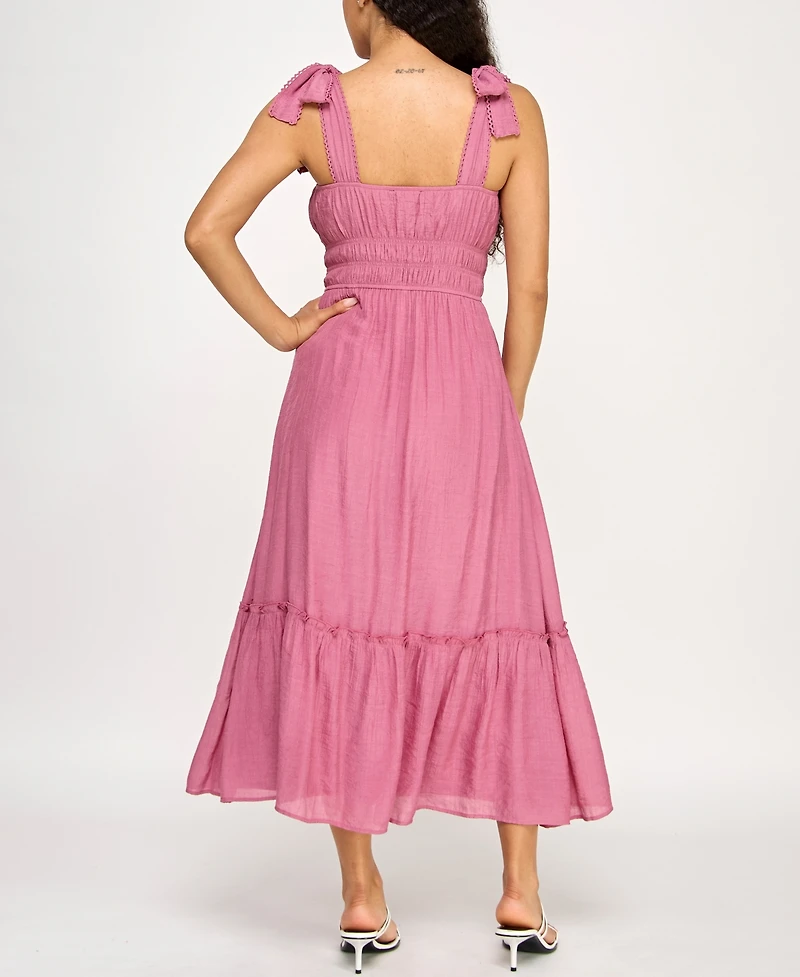 Trixxi Juniors' Tie-Strap Midi Dress