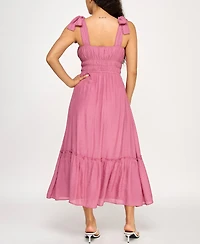 Trixxi Juniors' Tie-Strap Midi Dress