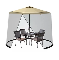 9 -10 Feet Outdoor Umbrella Table Screen Mosquito Bug Insect Net