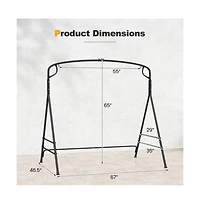 Outdoor Metal Swing Frame with Extra Side Bars