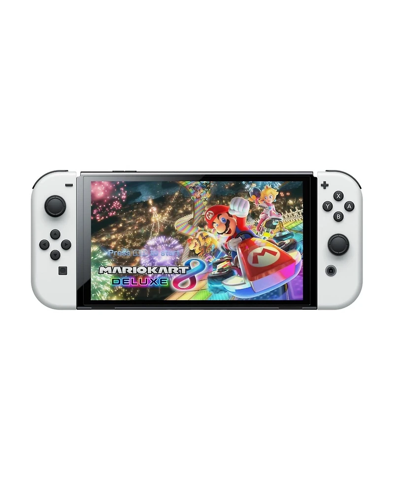 Nintendo Switch Oled Console Mario Kart 8 Bundle with Donkey Kong Country Returns Hd, Nso 12 Month Family Membership